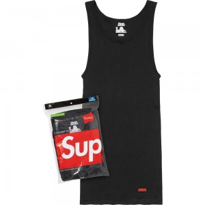 Akcesoria Supreme Hanes® Tank Tops (3 Pack) Czarne | Polska-062743