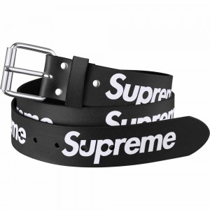 Akcesoria Supreme Repeat Skórzane Belt Czarne | Polska-537294