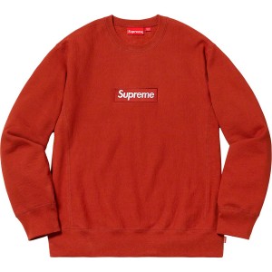 Bluza Supreme Box Logo Crewneck (FW18) Czerwone | Polska-789201