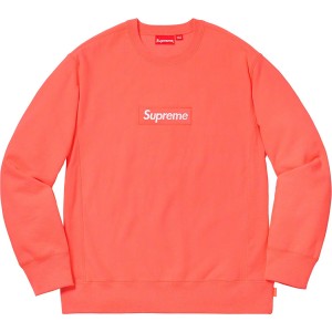 Bluza Supreme Box Logo Crewneck (FW18) Różowe | Polska-263507