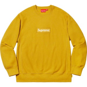 Bluza Supreme Box Logo Crewneck (FW18) Żółte | Polska-613759