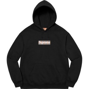 Bluza Supreme Burberry® Box Logo Hooded Czarne | Polska-470192