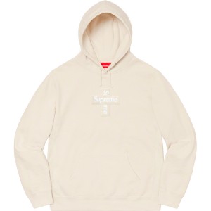 Bluza Supreme Cross Box Logo Hooded Beżowe | Polska-581907