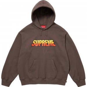 Bluza Supreme Gradient Hooded Brązowe | Polska-562087