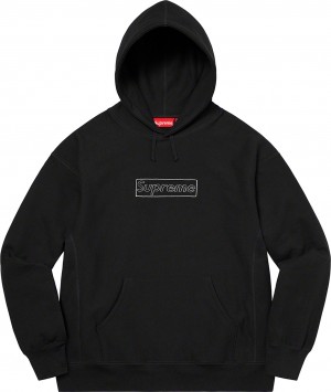 Bluza Supreme Kaws Chalk Logo Hooded Czarne | Polska-720318