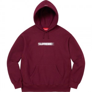 Bluza Supreme Motion Logo Hooded Bordowe | Polska-205346