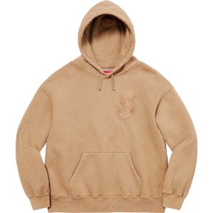 Bluza Supreme Overdyed S Logo Hooded Brązowe | Polska-580319