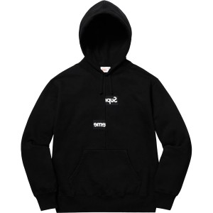 Bluza z Kapturem Supreme Comme Des Garçons Shirt® Split Box Logo Hooded Czarne | Polska-037286