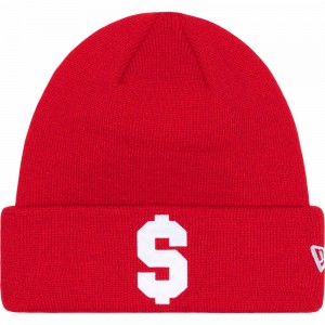 Czapka Supreme New Era® Beanie Czerwone | Polska-198257