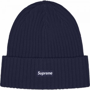 Czapka Supreme Overdyed Beanie Granatowe | Polska-715609