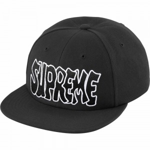 Czapki Supreme Creep 6-Panel Czarne | Polska-817690