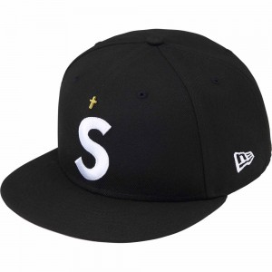 Czapki Supreme Gold Cross S Logo New Era® Czarne | Polska-672934