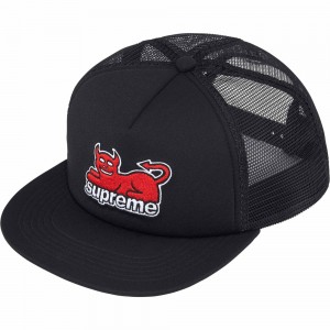 Czapki Supreme Toy Machine Mesh Back 5-Panel Czarne | Polska-085729