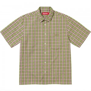 Koszule Supreme Loose Fit Mini Plaid S/S Zielone | Polska-982460