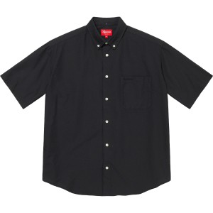 Koszule Supreme Loose Fit S/S Oxford Czarne | Polska-879536