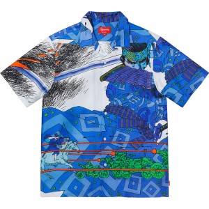 Koszule Supreme Ronin Silk S/S Niebieskie | Polska-348691