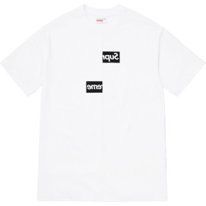 Koszulka Supreme Comme Des Garçons Shirt® Split Box Logo Tee Białe | Polska-549032