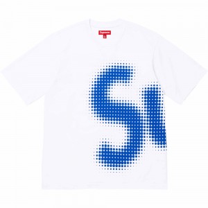 Koszulka Supreme Halftone S/S Top Białe | Polska-659427