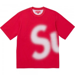 Koszulka Supreme Halftone S/S Top Czerwone | Polska-394587