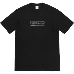 Koszulka Supreme Kaws Chalk Logo Tee Czarne | Polska-036925