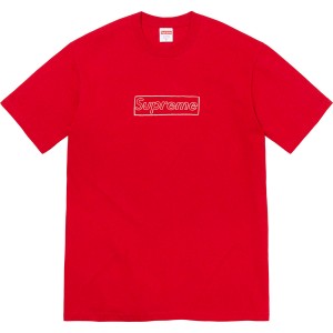 Koszulka Supreme Kaws Chalk Logo Tee Czerwone | Polska-691870