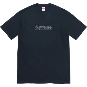 Koszulka Supreme Kaws Chalk Logo Tee Granatowe | Polska-260143