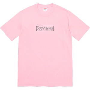 Koszulka Supreme Kaws Chalk Logo Tee Różowe | Polska-257681