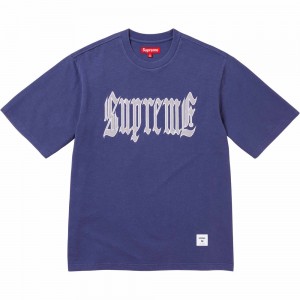 Koszulka Supreme Old English S/S Top Granatowe | Polska-015468