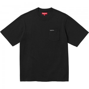 Koszulka Supreme S/S Pocket Tee Czarne | Polska-349857