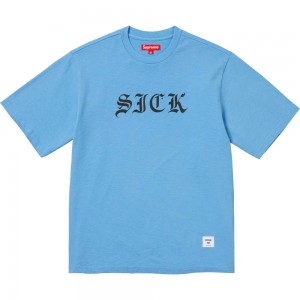 Koszulka Supreme Sick S/S Top Niebieskie | Polska-715824