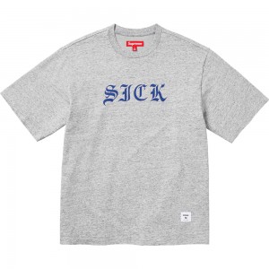 Koszulka Supreme Sick S/S Top Szare | Polska-781239