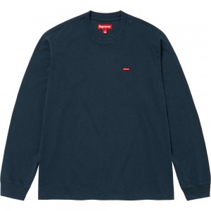 Koszulka Supreme Small Box L/S Tee Granatowe | Polska-983456