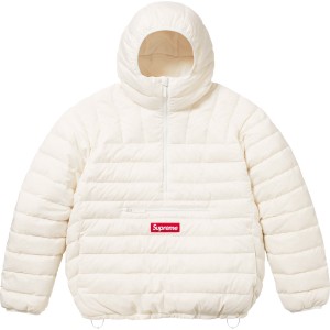 Kurtki Supreme Micro Down Half Zip Hooded Pullover Białe | Polska-534769