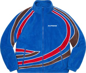 Kurtki Supreme Wyścigowe Fleece Niebieskie | Polska-563029