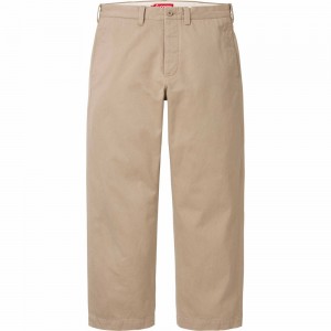 Spodnie Supreme Chino Brązowe | Polska-726501