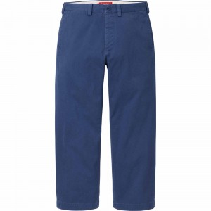 Spodnie Supreme Chino Głęboka Granatowe | Polska-703265