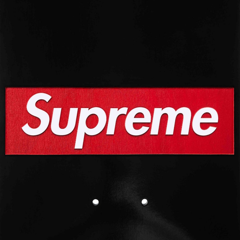 Akcesoria Supreme Routed Box Logo Skateboard Czarne | Polska-896051