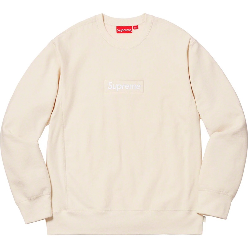 Bluza Supreme Box Logo Crewneck (FW18) Beżowe | Polska-960154