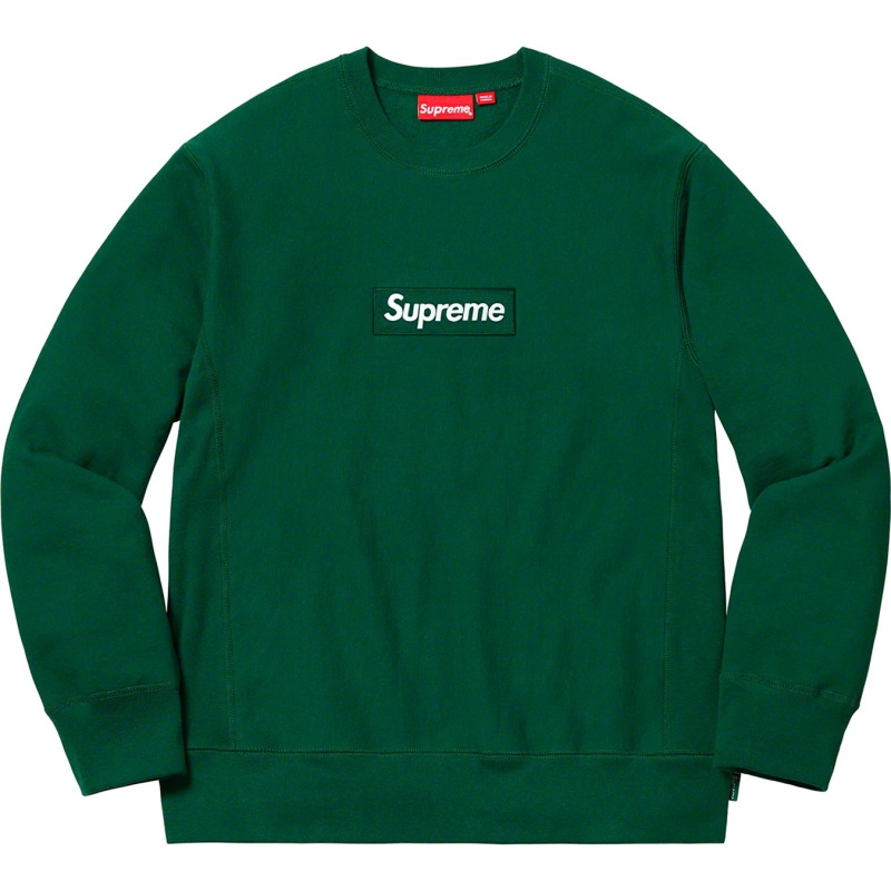 Bluza Supreme Box Logo Crewneck (FW18) Ciemny Zielone | Polska-537984