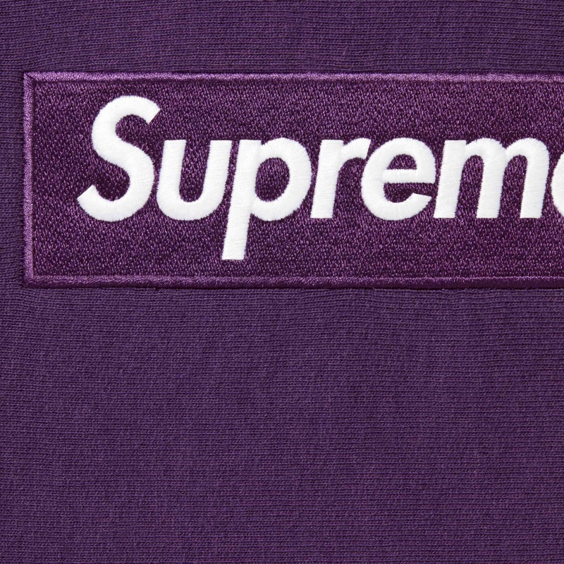 Bluza Supreme Box Logo Hooded Fioletowe | Polska-958206