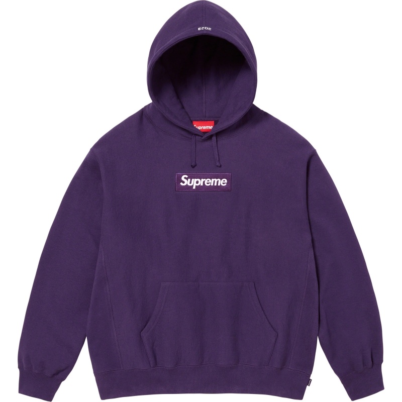 Bluza Supreme Box Logo Hooded Fioletowe | Polska-958206