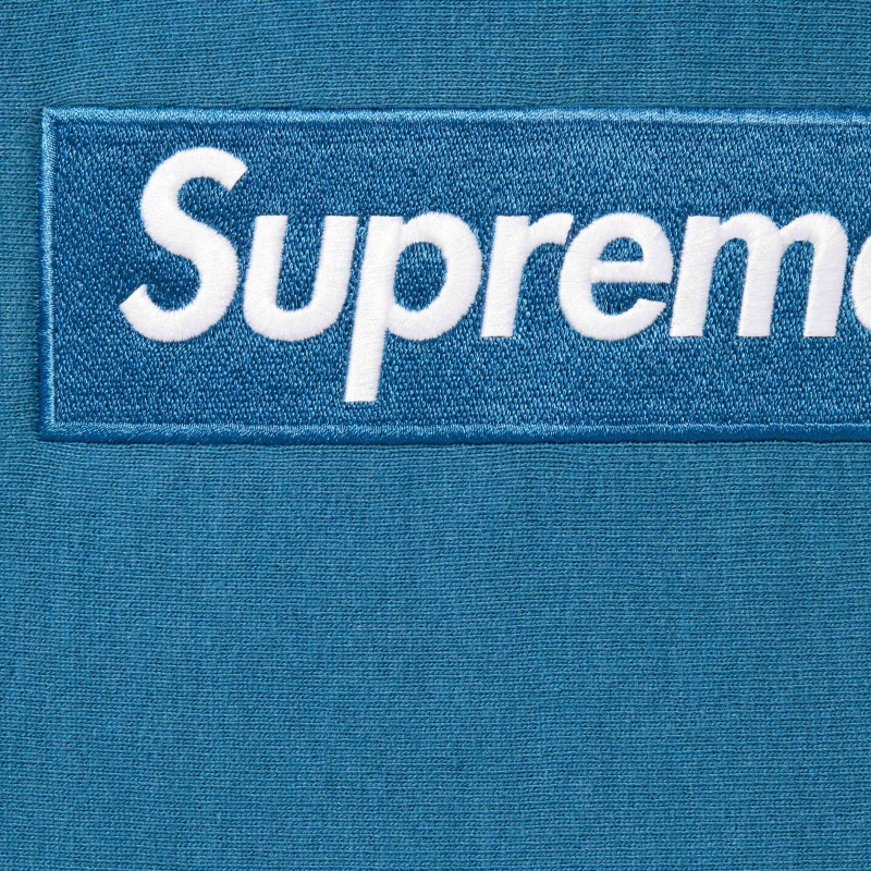 Bluza Supreme Box Logo Hooded Niebieskie | Polska-673042