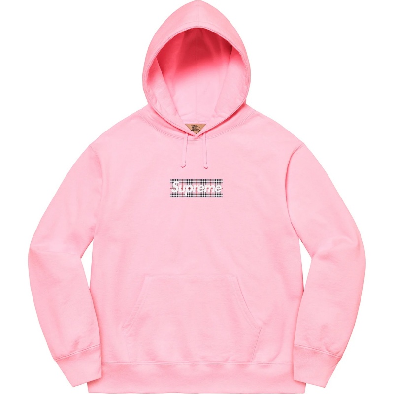 Bluza Supreme Burberry® Box Logo Hooded Głęboka Różowe | Polska-739521