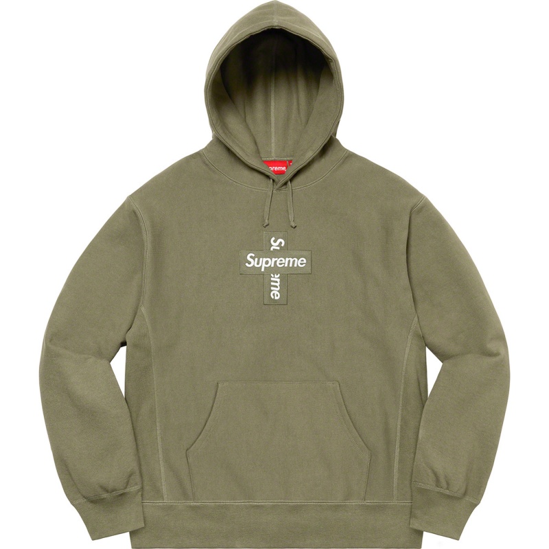 Bluza Supreme Cross Box Logo Hooded Głęboka Oliwkowe | Polska-715260