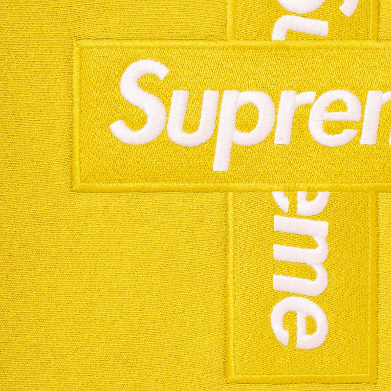 Bluza Supreme Cross Box Logo Hooded Żółte | Polska-504328