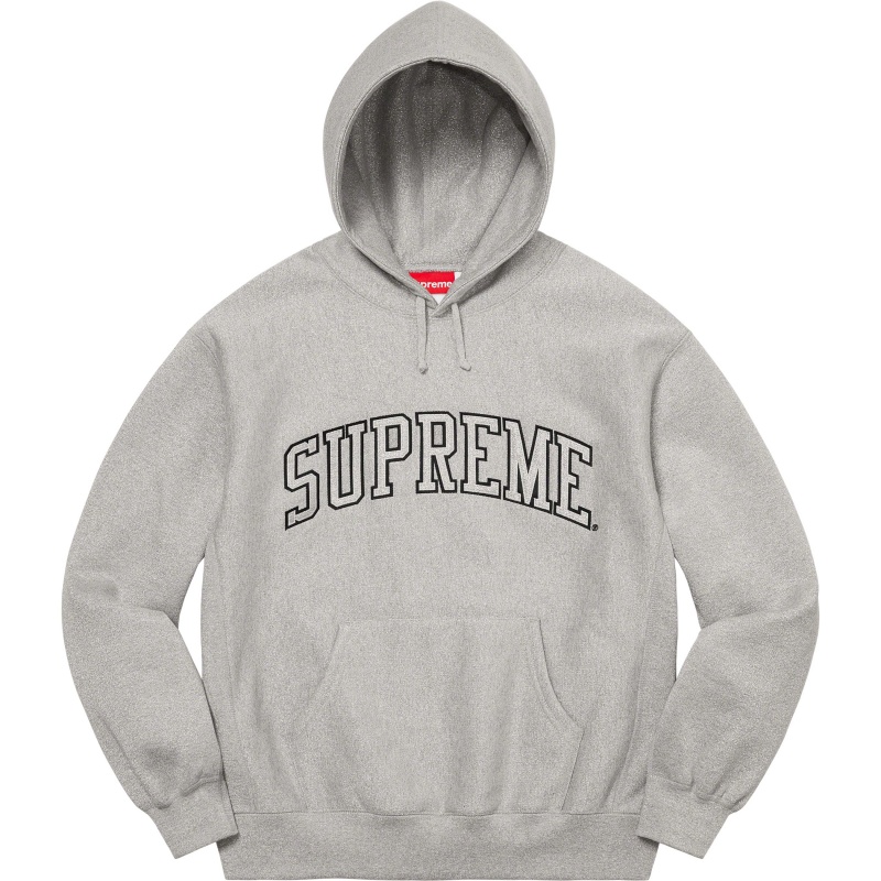 Bluza Supreme Glitter Arc Hooded Szare | Polska-392584