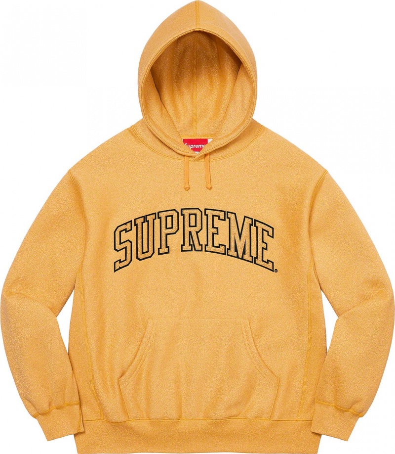 Bluza Supreme Glitter Arc Hooded Żółte | Polska-254908