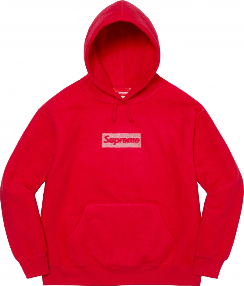 Bluza Supreme Inside Out Box Logo Hooded Czerwone | Polska-423658