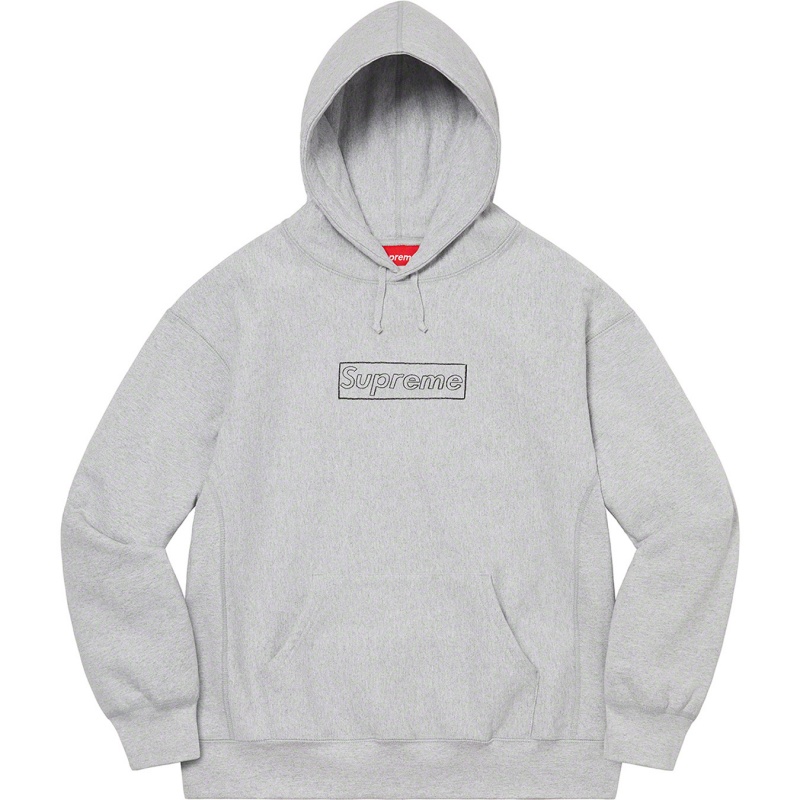 Bluza Supreme Kaws Chalk Logo Hooded Szare | Polska-238105