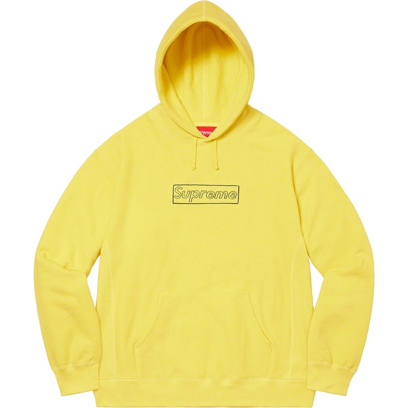 Bluza Supreme Kaws Chalk Logo Hooded Żółte | Polska-215389